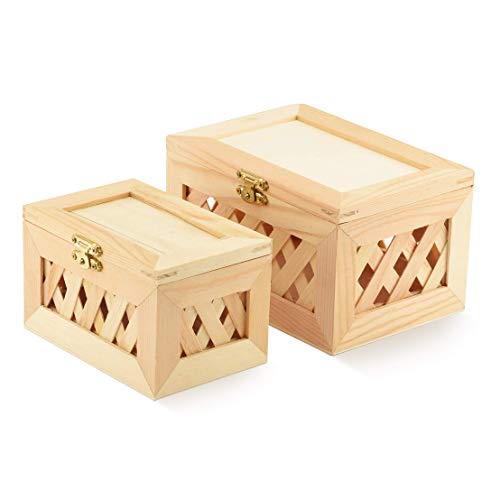 Unfinished Wood Nesting Boxes (Small + Large Nested)