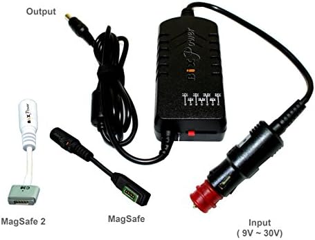 12V Car &amp; 24V Truck Charger Power Adapter for Apple MacBook Computers and iPad/iPhone -DD90XMAC