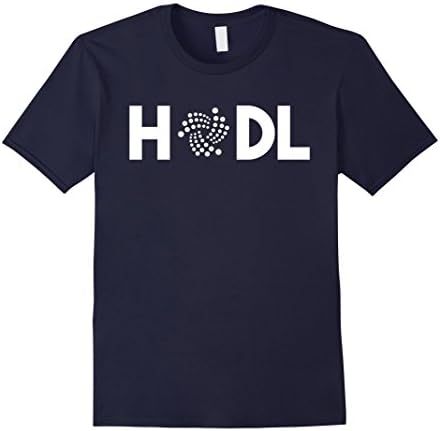 Mens HODL Iota T-Shirt Funny Cryptocurrency Blockchain Token Tee Large Navy