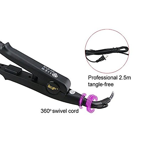 Hair Dell Ville- Universal Fusion Hair Extensions Tool Heat Iron Connector Melting Wand Black
