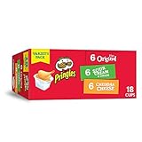 Pringles Flavored Variety Pack Potato Crisps - Original, Cheddar Cheese, Sour Cream and Onion,12.9 oz (18 Count)