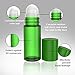 Essential Oil Roller Bottles [Plastic Roller Ball] FREE Plastic Pippette and Funnel - Refillable Glass Color Roll On for Fragrance Essential Oil - 30ml 1 oz (8 PACK, GREEN)