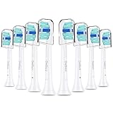 Sonicare Replacement Toothbrush Heads for Philips Sonicare Electric Sonic Brush Handles fit DiamondClean Proresults 2 Series Plaque Control Gum Health HealthyWhite Flexcare HX9034 8Pack by DeBizz