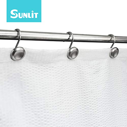 image for Sunlit Contemporary Design Round Shower Curtain Hooks Rust Proof Oil R