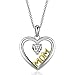 Caperci Sterling Silver Christmas Jewelry Gifts MOM Heart Necklace for Mom, 18''