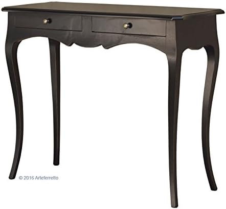 Schwarzer Konsolentisch mit 2 Schubladen. Konsolentisch in Schwarz