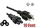 iMBAPrice 10 Feet Long AC Power Cord Cable (NEMA 5-15P to IEC320C5) for LG TV (65LB6190/55LB5900/50LN5750/47GA6400/32LN5310/32LN5700) and More