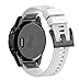 Wearable4U Garmin Fenix 5X 26mm Quick Release Easy Fit Silicone Replacement Watch Band for Garmin Fenix 5X, Quatix 3, Fenix 3 HR, Fenix 3, Tactix Bravo, Foretrex 601, Foretrex 701 (White)