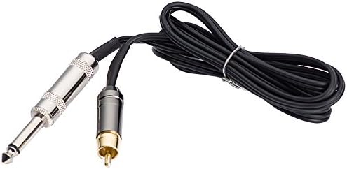EZTAT2 6FT Premium Gold Tattoo Clip Cord RCA Black