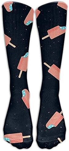 Icecream Knee High Long Socks Athletic Sports Tube For Men &amp; Women Running, Football, Soccer