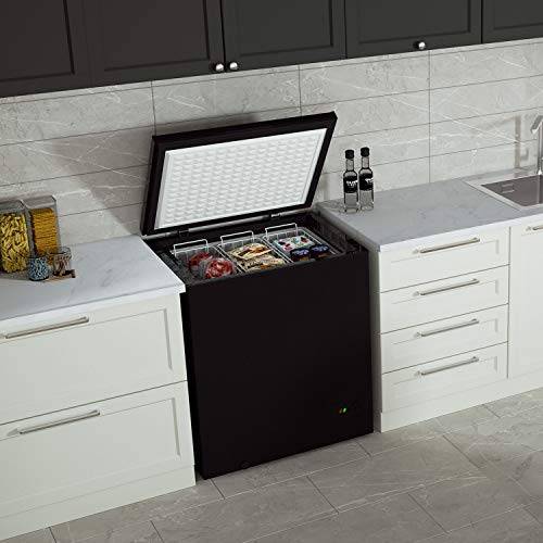 Northair Chest Freezer 5 Cu Ft with 3 Removable Baskets Reach In