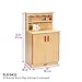 ECR4Kids Birch Pretend Play Kitchen Cupboard Playset for Daycare, Natural