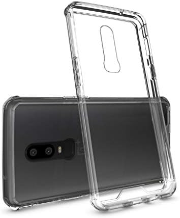 OnePlus 6 Case, ITAMO Armor Transparent Clear TPU Frame Shockproof Protective Case Scratch Resistant Fit Thin and Slim PC Hard Panel for Oneplus 6 (Clear)