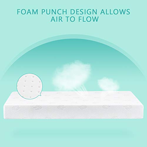 Dourxi Crib and Toddler Mattress Ideal Breathable & Quiet Foam Mattress Airflow Sleep Surface