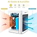 Air Conditioner Fan，USB Portable Air Cooler Small Desktop Cooling Fan Humidifier Purifier Noiseless Evaporative Air Humidifier for Room Office Desktop Nightstand (Not Include Battery）