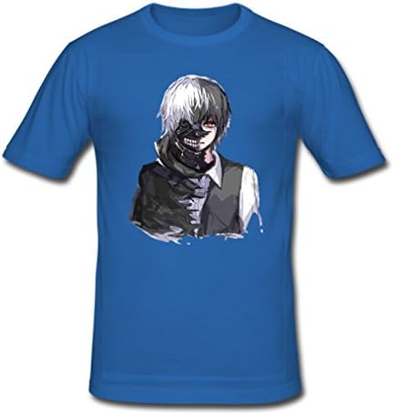 HJGBEDS Mens Cartoon Tokyo Ghoul Kaneki Ken Classic T-shirt Small Blue