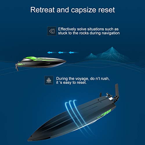 Graysky 2.4Ghz High Speed Hobby Grade Professional RC Remote Radio Control Racing Boat, 40KM/h Huge Large RC Racing Assault Boat with Brushless Motor and Water Cooling for Outdoor Sports - Thumbnail 5