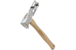 Big Horn 15144 17 Oz Magnetic Face Roofing Hatchet – One-Handed Nail Placement with Nail Starter – Forged Steel Head, Sliding Gauge, Built-In Utility Blade – Roofing, Dry-In, House Wrap To