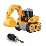 iLifeTech Car Toys Excavator Toy Educational Building Tractor for 3-12 Years Old Boys and Girls