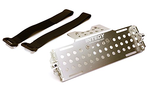 Integy RC Model Hop-ups C27660SILVER Alloy Machined Rear Battery Tray for Axial 1/10 SCX-10 Scale Off-Road Crawler