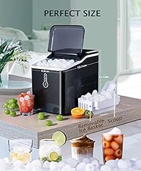 Ice Maker Machine for Countertop, 9 Ice Cubes Ready