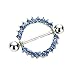 Maggie 1 Pair Chic Surgical Steel Crystal Sunflower Nipple Bar Ring Shield Barbell Body Jewelry