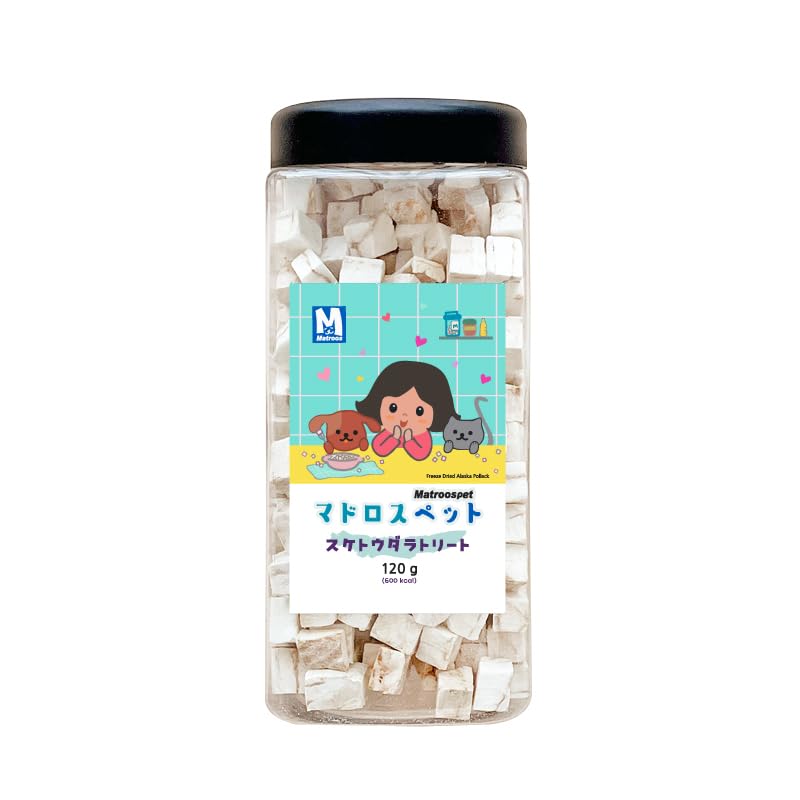 マドロスペット スケトウダラトリート 120g フリーズドライ キャットフード 猫おやつ 無添加 魚100％ 犬と猫兼用商品画像