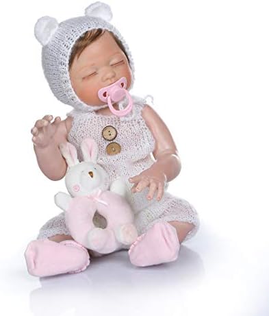 OMJDOLL Sleeping Reborn Baby Girls Dolls Silicone Full Body Realistic 19 Inch Newborn Doll