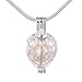 Locket Pearl Cage 925 Silver Tone Necklace Pendant Freshwater Cultured Pearl Beads in Oyster Gift Charms Chain 17.7