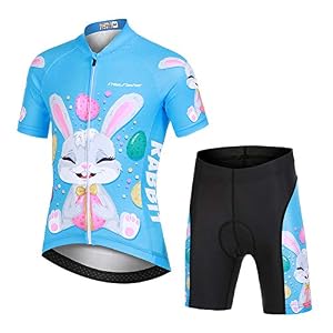 LPATTERN Kids Boys/Girls Cycling Suit Cycling Set Bike Clothing Set Cycling Top & Shorts Set/Short Slevee Cycling Jersey…