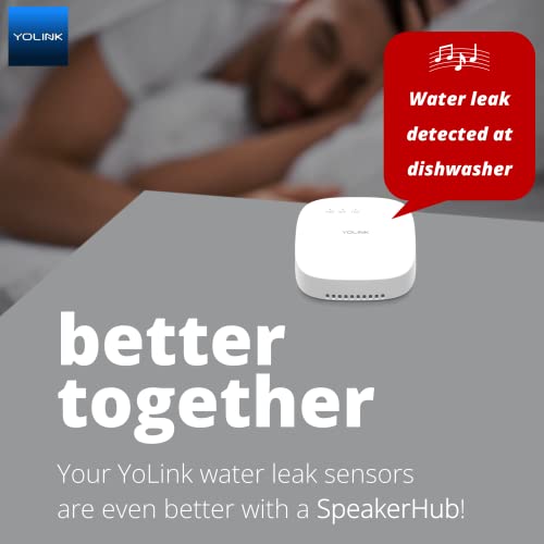 YoLink Water Leak Sensor 3Pack, LoRa Up to 1/4 Mile OpenAir Range