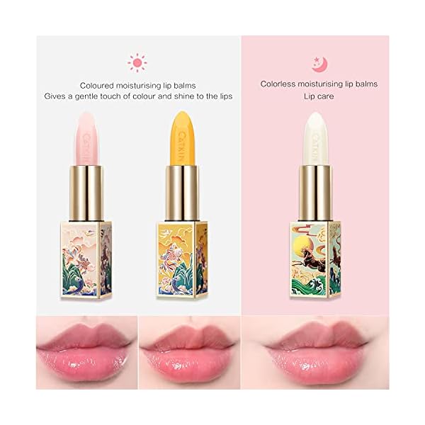 CATKIN-Lip-Balms-Chapstick-Natural-Moisturising-Lip-Balm-with-Vitamin-E-Hydrating-Lip-Care-with-Plant-Derived-Squalane-for-12h-Moisture-Care-Temperature-Color-Change-Lip-Balm-C01 CATKIN Moonlight Lip Balms for Lip Skin Care and Lip Treatment, 100% Natural with Vitamin E for 6h Moisture Care Color…