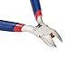 PandaHall Elite 1 Set Wire Cutter Pliers 4.3 Inch Carbon Steel Micro Diagonal Side Cutter Flush Cutting Jewelry Tool Blue