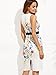 Floerns Women's Sleeveless Floral Work Party Cocktail Bodycon Dress White M