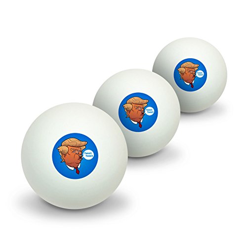 Funny Donald Trump Face Tweet Tweet Novelty Table Tennis Ping Pong Ball 3 Pack