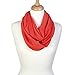 Scarfand's Super Soft Light Weight Solid Color Infinity Loop Scarf (Dark Coral)