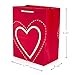 Hallmark Medium Valentine's Day Gift Bags Assortment (Hearts, 3 Pack)
