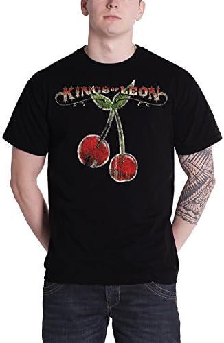 Kings Of Leon Cherries band logo Official Mens New Black T Shirt all sizes