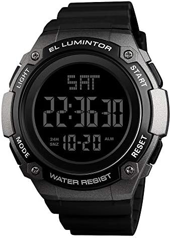 Watches Mens Watches Men Digital Waterproof Outdoor Big Face Sports Timer Black Gold Green Wrist Watch Silisone Watches for Men Fashion Watches