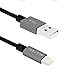[Apple MFI Certified] aLLreLi 6.6ft Apple Lightning to USB Cable [Slim Fit Series] - Superior Quality Sync and Charging Lead, Perfect for iPhone 6 / 6 Plus / 5S / 5C / 5, iPad 4 / Air / Air 2 / Mini / Mini 2 / Mini 3, iPod 5th / nano 7th generation (Compatible with iOS 9) - Gray / Black