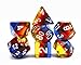 DND Dice Set RPG Polyhedral Aurora Dice Fit Dungeons and Dragons(D&D) Pathfinder RPG MTG Role Playing Dice Tabletop Math Games 7-Die Dice Set Transparent Dice (Ice & Fire)