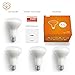 Flood Light Bulbs with 1000 Lumens, TaoTronics BR30 LED Bulbs, Super Bright, 10W (75 Watt Equivalent), E26 Medium Base, Soft White 3000K - Pack of 4, Non-Dimmable