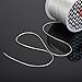 Crystal Thread,Vayne 2Rolls Bead Craft Crystal, Stretchy String/Thread,White Elastic Round Line Bobbin Beading Jewelry Making Bracelet Crystal String Cord Dia 0.5-0.6mm
