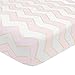 Lambs & Ivy Baby Love 6-Piece Crib Bedding Set - Pink/Gold/White Hearts/Stripes/Chevron