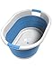 Vremi Collapsible Plastic Laundry Basket (blue)