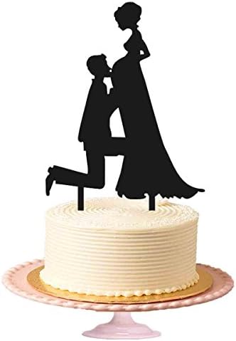 Groom Kiss Pregnant Bride Love Wedding Cake Toppers for Cake Decor