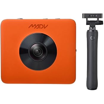 Madventure 360 Camera, 4K Video, 24MP Photo, Waterproof, Selfie-Stick and Tripod Included