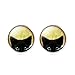Jiayiqi Lovable Black Cat Earrings Popular Glass Gemstone Stud Earrings for Women Accessory