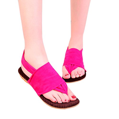 Goodtrade8 Clearance Flat Summer Sandal For Women Bohemia Wide