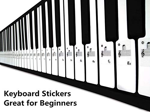 ADM 61 Key Portable Electronic Keyboard Piano Beginner Kit with Stand, Padded Bench Stool, Microphone, Headphone, Keyboard Bag and Keyboard Sticker